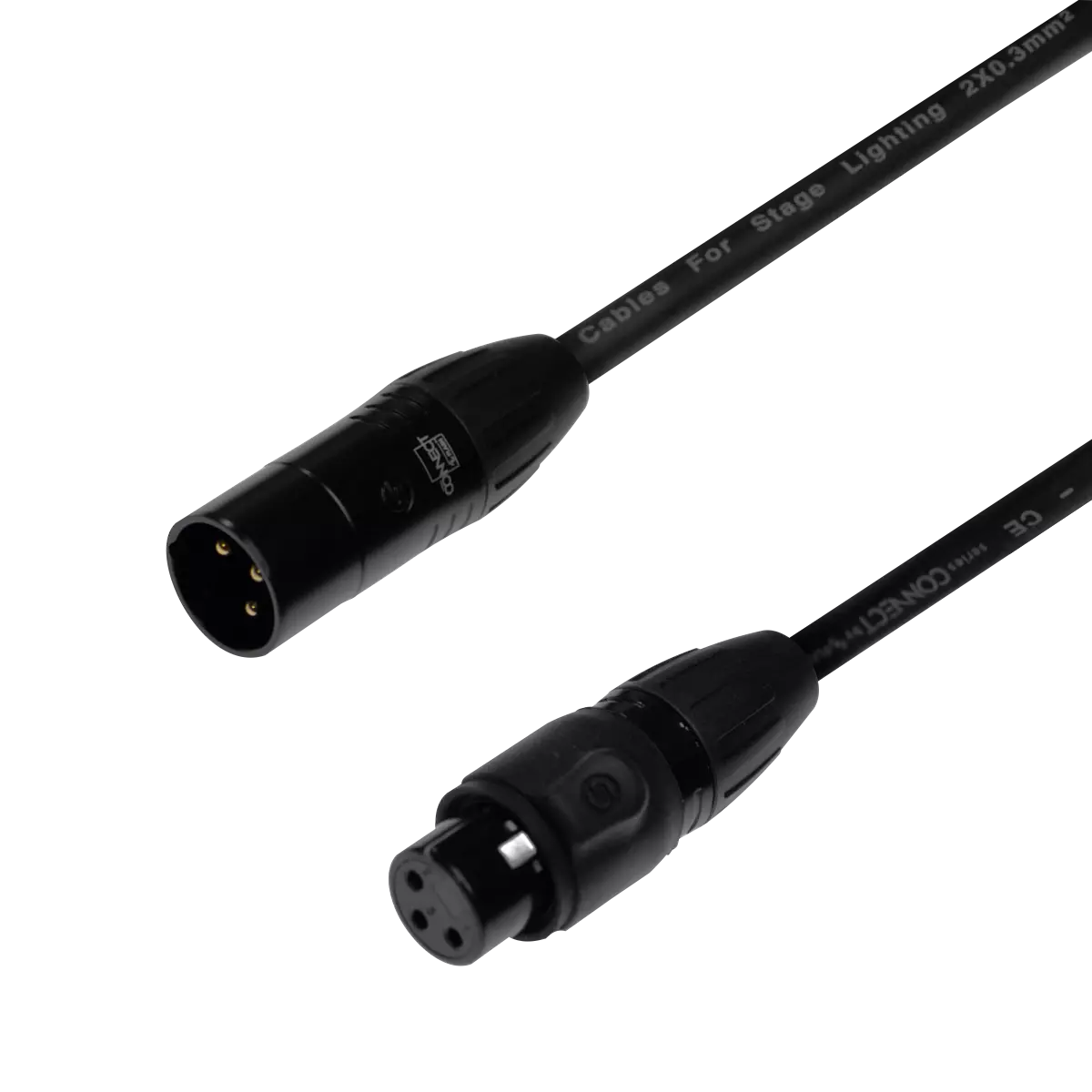 CABLE DATA DMX XLR3 10,0m - Cable DMX de 3 pines