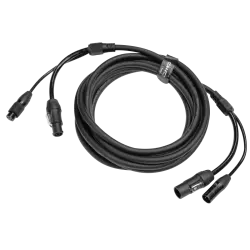 CABLE COMBO POWER-DATA XLR3 5,0m - Przewód hybrydowy - zasilający i sterujący DMX - TrueCON + XLR 3-pin