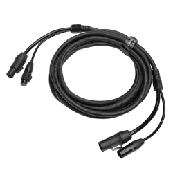 CABLE COMBO POWER-DATA XLR5 5,0 m  - Cable híbrido de alimentación y datos que combina TrueCON para energía y XLR de 5 pines para señal DMX en un solo cable.